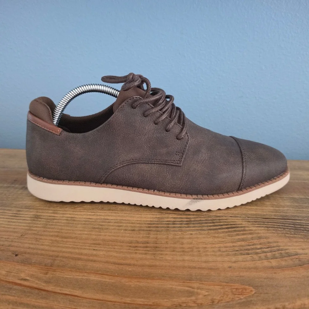 Dr. Scholls Mens Sync Cap Toe Oxford‎ Brown Dress Shoe Sneaker 9